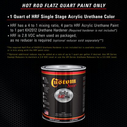 Midnight Blue - Hot Rod Flatz Flat Matte Satin Urethane Auto Paint - Paint Quart Only Coating, 4:1 Mix
