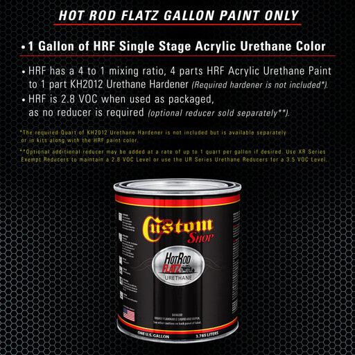 Glacier Blue - Hot Rod Flatz Flat Matte Satin Urethane Auto Paint - Paint Gallon Only - Professional Low Sheen Automotive, Car Truck Coating, 4:1 Mix Ratio