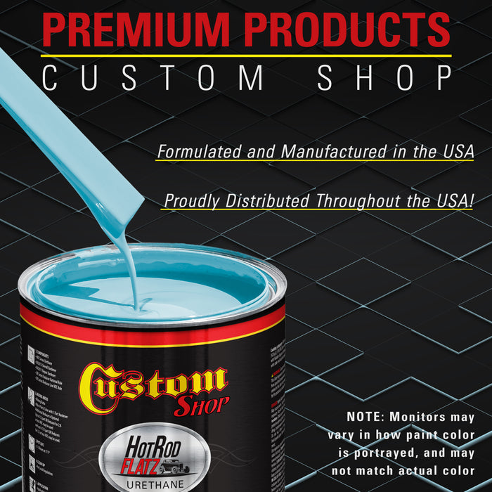 Glacier Blue - Hot Rod Flatz Flat Matte Satin Urethane Auto Paint - Paint Gallon Only - Professional Low Sheen Automotive, Car Truck Coating, 4:1 Mix Ratio