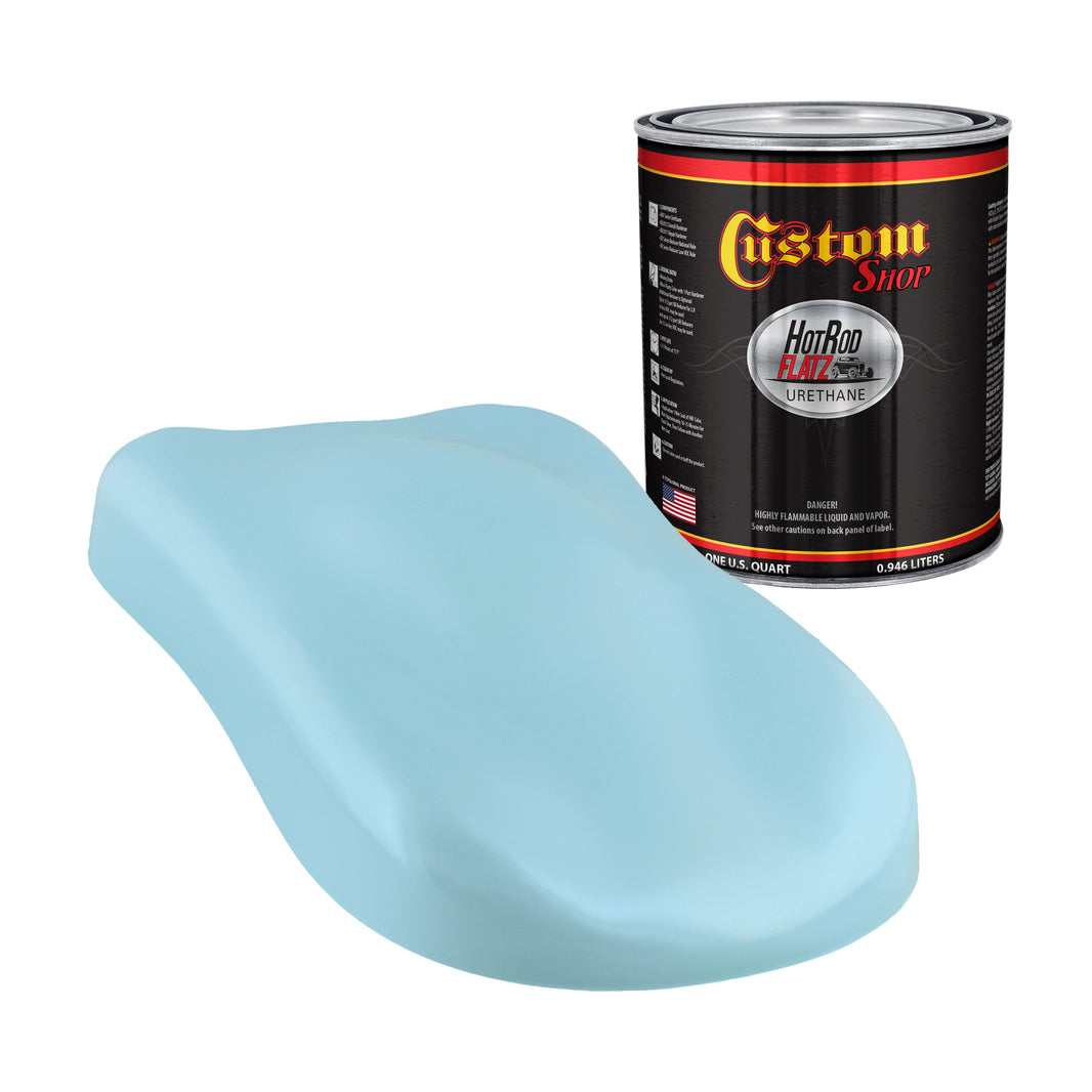Glacier Blue - Hot Rod Flatz Flat Matte Satin Urethane Auto Paint - Paint Quart Only Coating, 4:1 Mix
