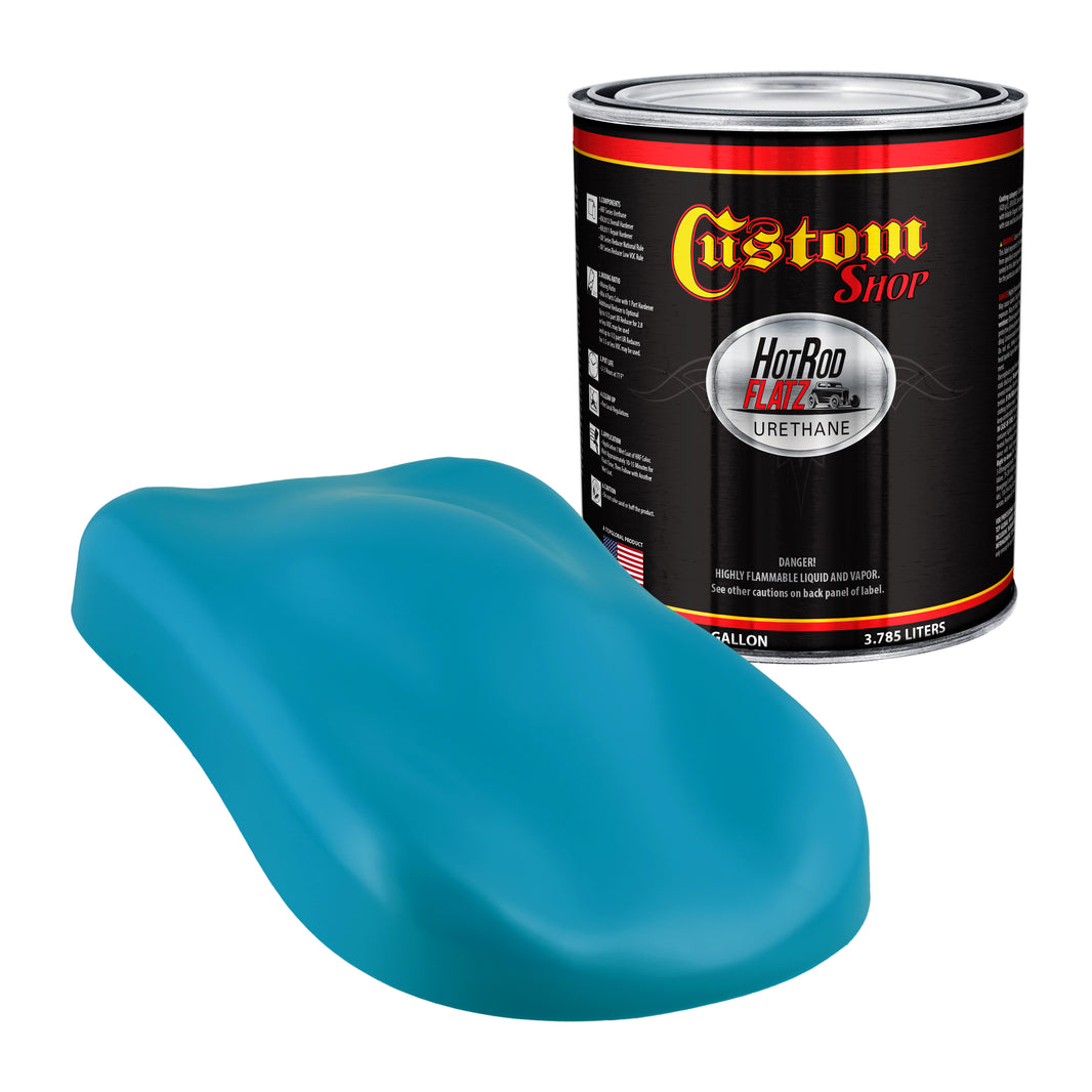Petty Blue - Hot Rod Flatz Flat Matte Satin Urethane Auto Paint - Paint Gallon Only Coating, 4:1 Mix