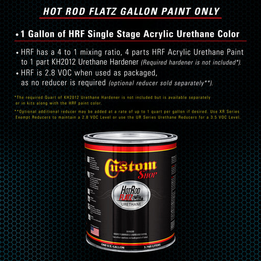 Petty Blue - Hot Rod Flatz Flat Matte Satin Urethane Auto Paint - Paint Gallon Only - Professional Low Sheen Automotive, Car Truck Coating, 4:1 Mix Ratio