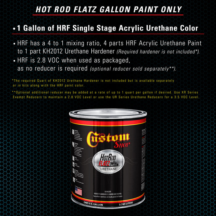 Petty Blue - Hot Rod Flatz Flat Matte Satin Urethane Auto Paint - Paint Gallon Only - Professional Low Sheen Automotive, Car Truck Coating, 4:1 Mix Ratio