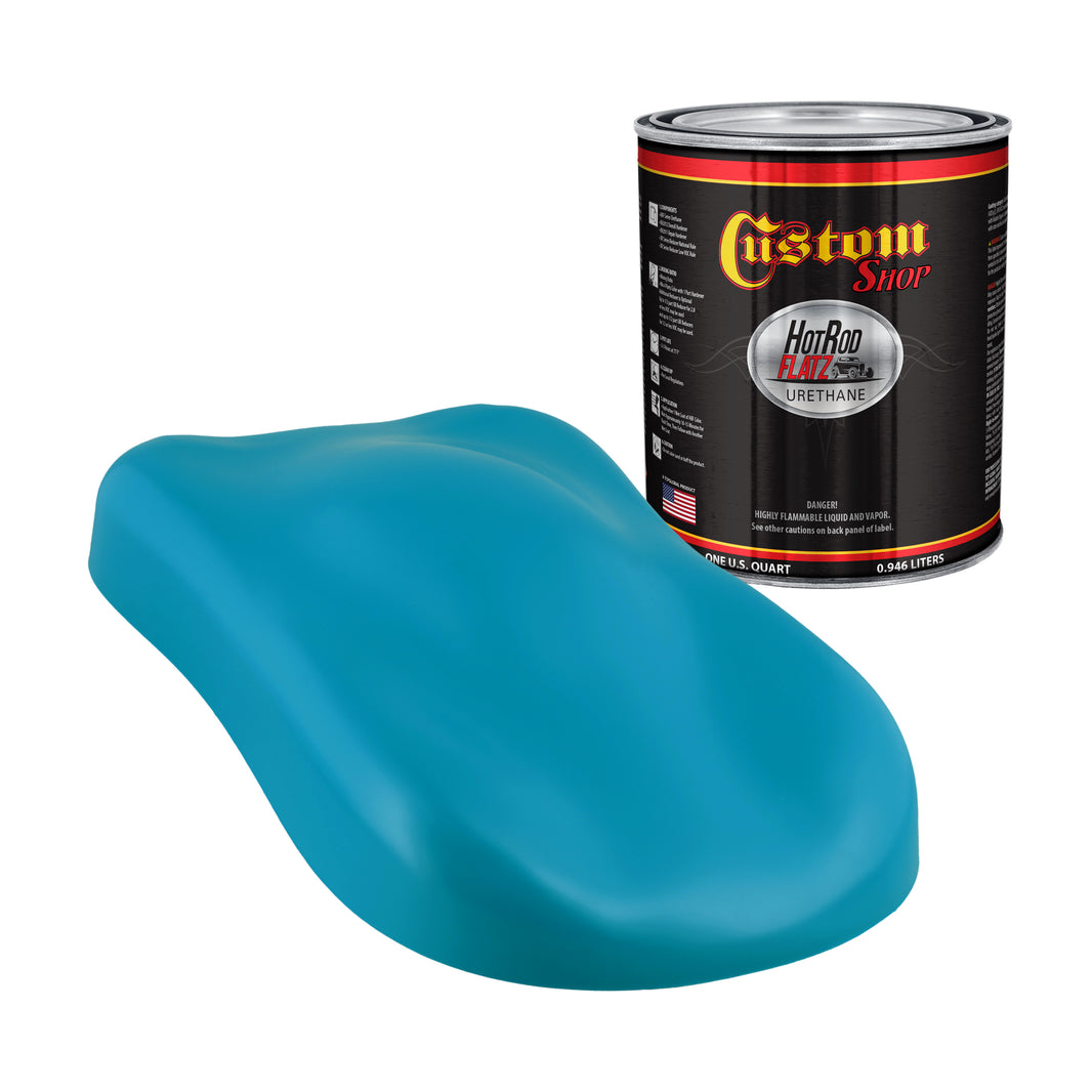 Petty Blue - Hot Rod Flatz Flat Matte Satin Urethane Auto Paint - Paint Quart Only Coating, 4:1 Mix