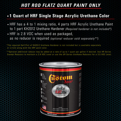 Petty Blue - Hot Rod Flatz Flat Matte Satin Urethane Auto Paint - Paint Quart Only Coating, 4:1 Mix