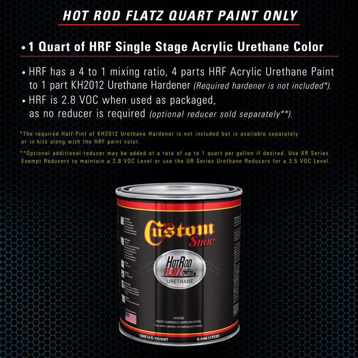 Petty Blue - Hot Rod Flatz Flat Matte Satin Urethane Auto Paint - Paint Quart Only - Professional Low Sheen Automotive, Car Truck Coating, 4:1 Mix Ratio