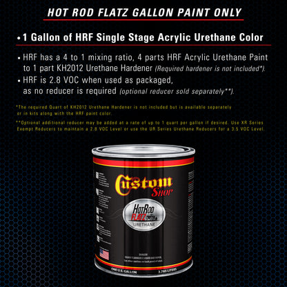 Reflex Blue - Hot Rod Flatz Flat Matte Satin Urethane Auto Paint - Paint Gallon Only Coating, 4:1 Mix