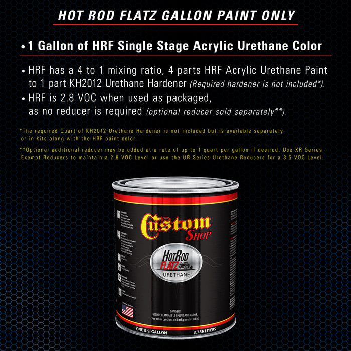 Reflex Blue - Hot Rod Flatz Flat Matte Satin Urethane Auto Paint - Paint Gallon Only - Professional Low Sheen Automotive, Car Truck Coating, 4:1 Mix Ratio