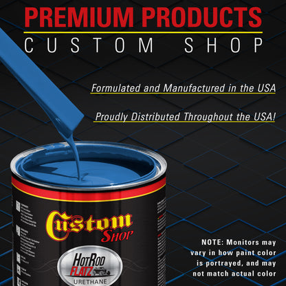 Reflex Blue - Hot Rod Flatz Flat Matte Satin Urethane Auto Paint - Paint Gallon Only Coating, 4:1 Mix