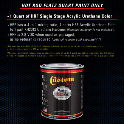 Reflex Blue - Hot Rod Flatz Flat Matte Satin Urethane Auto Paint - Paint Quart Only Coating, 4:1 Mix