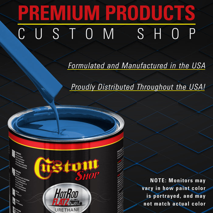 Reflex Blue - Hot Rod Flatz Flat Matte Satin Urethane Auto Paint - Paint Quart Only - Professional Low Sheen Automotive, Car Truck Coating, 4:1 Mix Ratio