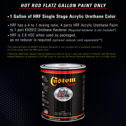 Marine Blue - Hot Rod Flatz Flat Matte Satin Urethane Auto Paint - Paint Gallon Only - Professional Low Sheen Automotive, Car Truck Coating, 4:1 Mix Ratio