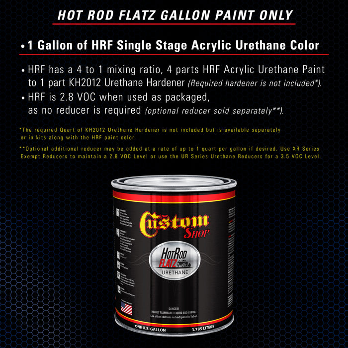 Marine Blue - Hot Rod Flatz Flat Matte Satin Urethane Auto Paint - Paint Gallon Only - Professional Low Sheen Automotive, Car Truck Coating, 4:1 Mix Ratio
