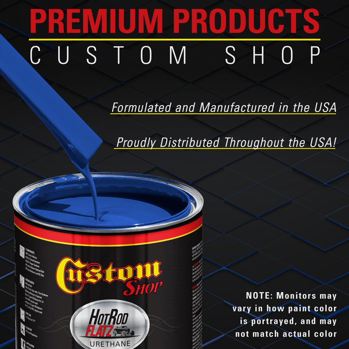 Marine Blue - Hot Rod Flatz Flat Matte Satin Urethane Auto Paint - Paint Gallon Only - Professional Low Sheen Automotive, Car Truck Coating, 4:1 Mix Ratio