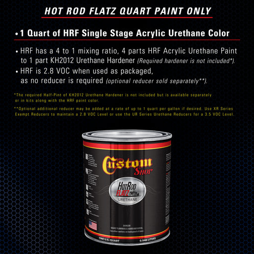 Marine Blue - Hot Rod Flatz Flat Matte Satin Urethane Auto Paint - Paint Quart Only - Professional Low Sheen Automotive, Car Truck Coating, 4:1 Mix Ratio