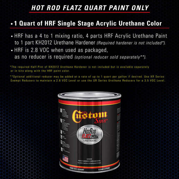 Marine Blue - Hot Rod Flatz Flat Matte Satin Urethane Auto Paint - Paint Quart Only - Professional Low Sheen Automotive, Car Truck Coating, 4:1 Mix Ratio