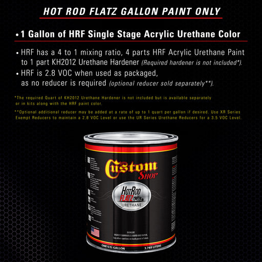 Majestic Purple - Hot Rod Flatz Flat Matte Satin Urethane Auto Paint - Paint Gallon Only - Professional Low Sheen Automotive, Car Truck Coating, 4:1 Mix Ratio