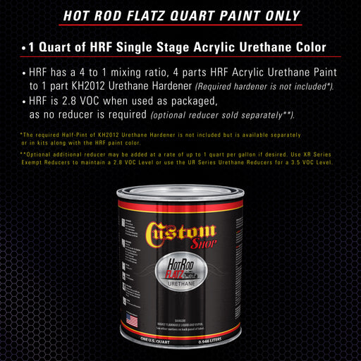 Mystical Purple - Hot Rod Flatz Flat Matte Satin Urethane Auto Paint - Paint Quart Only - Professional Low Sheen Automotive, Car Truck Coating, 4:1 Mix Ratio