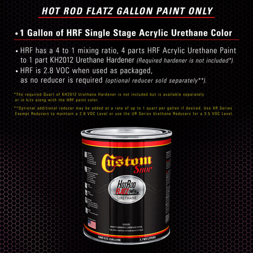 Magenta - Hot Rod Flatz Flat Matte Satin Urethane Auto Paint - Paint Gallon Only - Professional Low Sheen Automotive, Car Truck Coating, 4:1 Mix Ratio