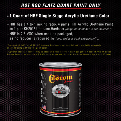 Magenta - Hot Rod Flatz Flat Matte Satin Urethane Auto Paint - Paint Quart Only Coating, 4:1 Mix Ratio