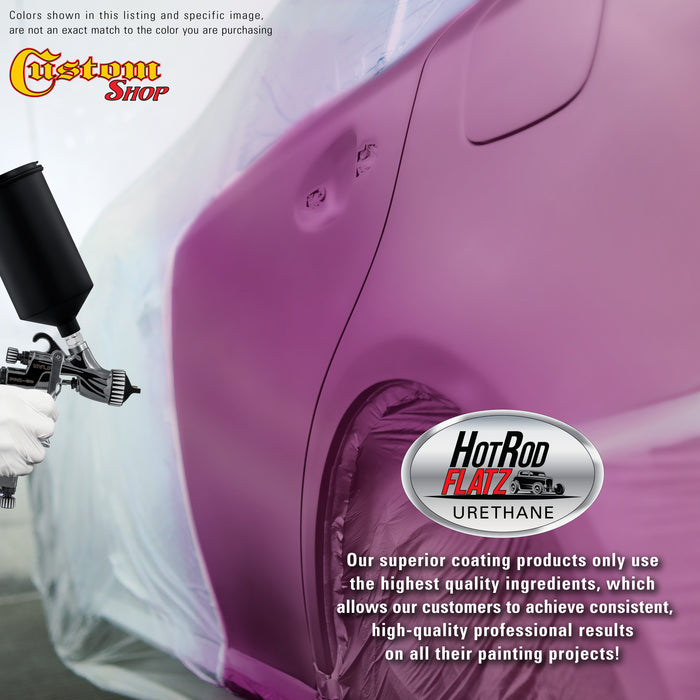 Magenta - Hot Rod Flatz Flat Matte Satin Urethane Auto Paint - Paint Quart Only - Professional Low Sheen Automotive, Car Truck Coating, 4:1 Mix Ratio