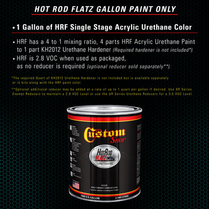 Deep Aqua - Hot Rod Flatz Flat Matte Satin Urethane Auto Paint - Paint Gallon Only Coating, 4:1 Mix