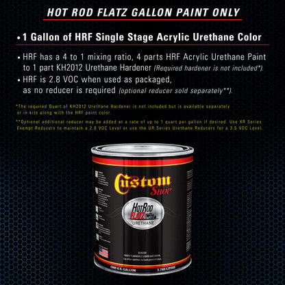 Grabber Blue - Hot Rod Flatz Flat Matte Satin Urethane Auto Paint - Paint Gallon Only Coating, 4:1 Mix