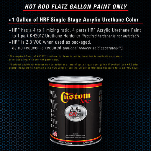 Grabber Blue - Hot Rod Flatz Flat Matte Satin Urethane Auto Paint - Paint Gallon Only - Professional Low Sheen Automotive, Car Truck Coating, 4:1 Mix Ratio