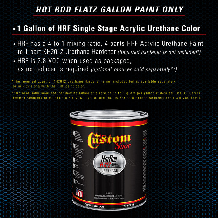 Grabber Blue - Hot Rod Flatz Flat Matte Satin Urethane Auto Paint - Paint Gallon Only - Professional Low Sheen Automotive, Car Truck Coating, 4:1 Mix Ratio