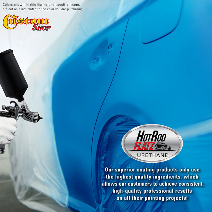 Grabber Blue - Hot Rod Flatz Flat Matte Satin Urethane Auto Paint - Paint Quart Only - Professional Low Sheen Automotive, Car Truck Coating, 4:1 Mix Ratio