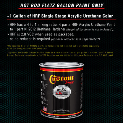 Bright Racing Aqua - Hot Rod Flatz Flat Matte Satin Urethane Auto Paint - Paint Gallon Only Coating