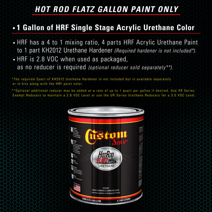 Bright Racing Aqua - Hot Rod Flatz Flat Matte Satin Urethane Auto Paint - Paint Gallon Only - Professional Low Sheen Automotive, Car Truck Coating, 4:1 Mix Ratio