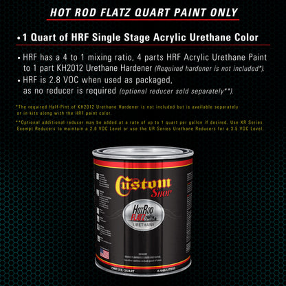 Bright Racing Aqua - Hot Rod Flatz Flat Matte Satin Urethane Auto Paint - Paint Quart Only Coating