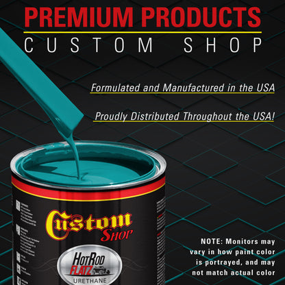 Bright Racing Aqua - Hot Rod Flatz Flat Matte Satin Urethane Auto Paint - Paint Quart Only Coating