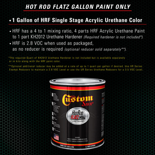 Transport Green - Hot Rod Flatz Flat Matte Satin Urethane Auto Paint - Paint Gallon Only - Professional Low Sheen Automotive, Car Truck Coating, 4:1 Mix Ratio