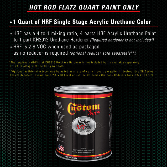 Transport Green - Hot Rod Flatz Flat Matte Satin Urethane Auto Paint - Paint Quart Only - Professional Low Sheen Automotive, Car Truck Coating, 4:1 Mix Ratio