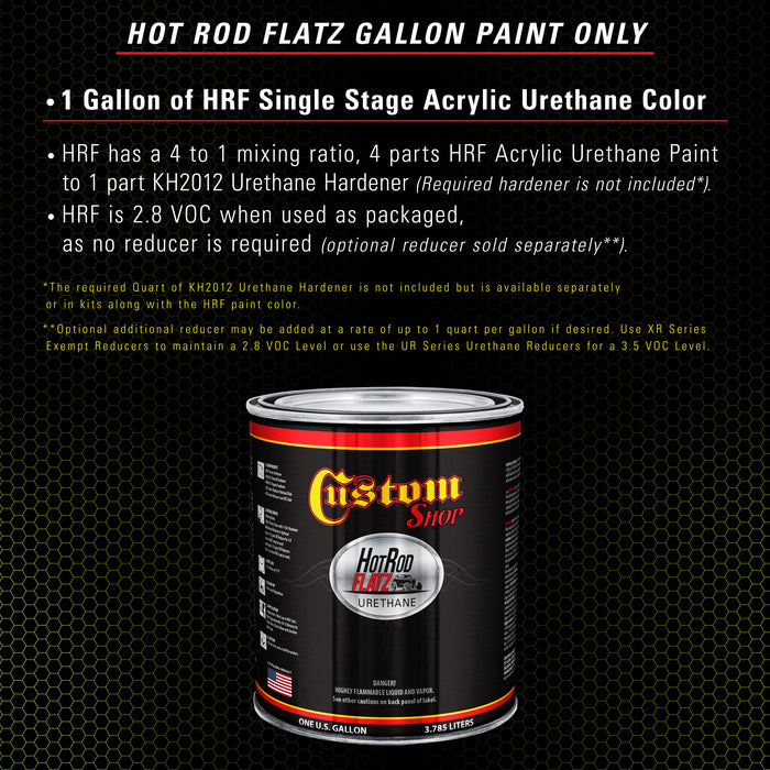 Sublime Green - Hot Rod Flatz Flat Matte Satin Urethane Auto Paint - Paint Gallon Only - Professional Low Sheen Automotive, Car Truck Coating, 4:1 Mix Ratio