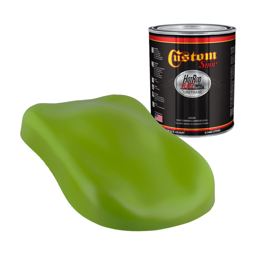Sublime Green - Hot Rod Flatz Flat Matte Satin Urethane Auto Paint - Paint Quart Only Coating, 4:1 Mix