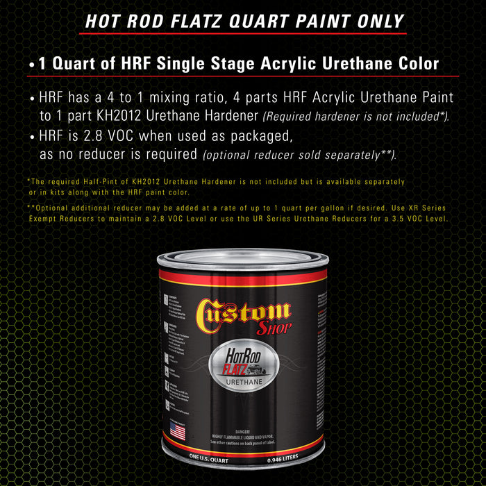 Sublime Green - Hot Rod Flatz Flat Matte Satin Urethane Auto Paint - Paint Quart Only - Professional Low Sheen Automotive, Car Truck Coating, 4:1 Mix Ratio