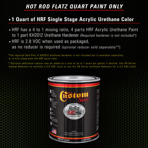 Sublime Green - Hot Rod Flatz Flat Matte Satin Urethane Auto Paint - Paint Quart Only - Professional Low Sheen Automotive, Car Truck Coating, 4:1 Mix Ratio