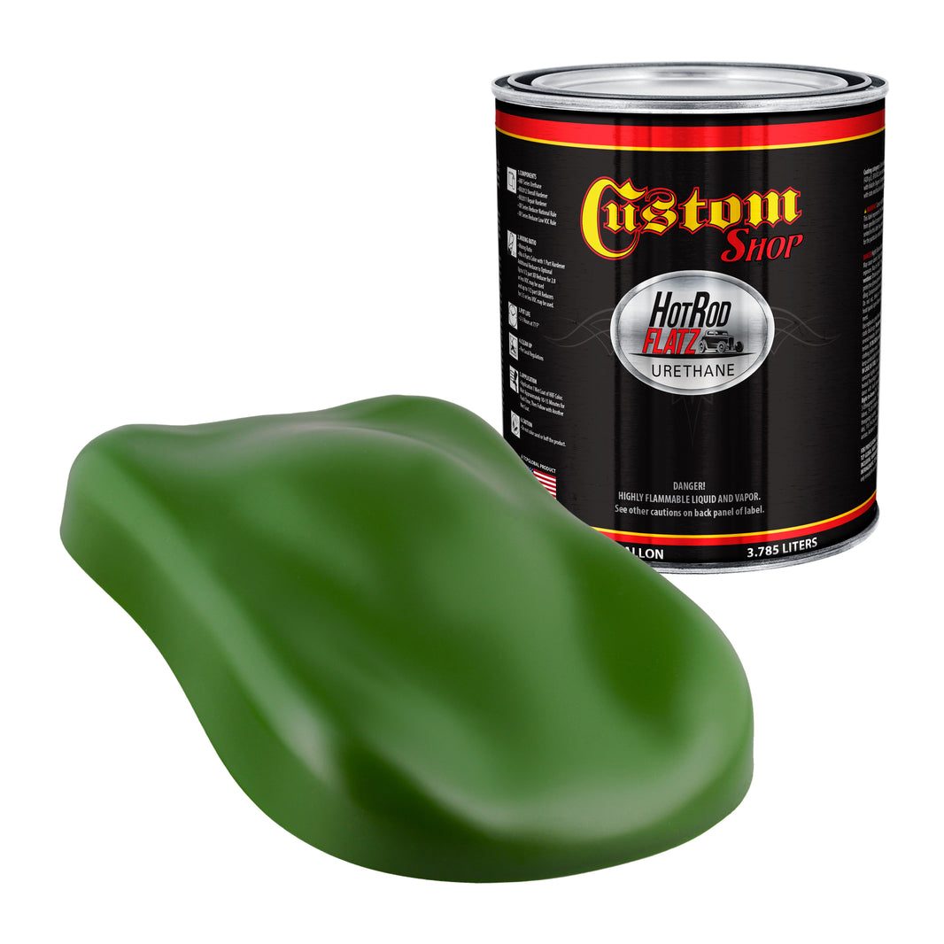 Deere Green - Hot Rod Flatz Flat Matte Satin Urethane Auto Paint - Paint Gallon Only Coating, 4:1 Mix