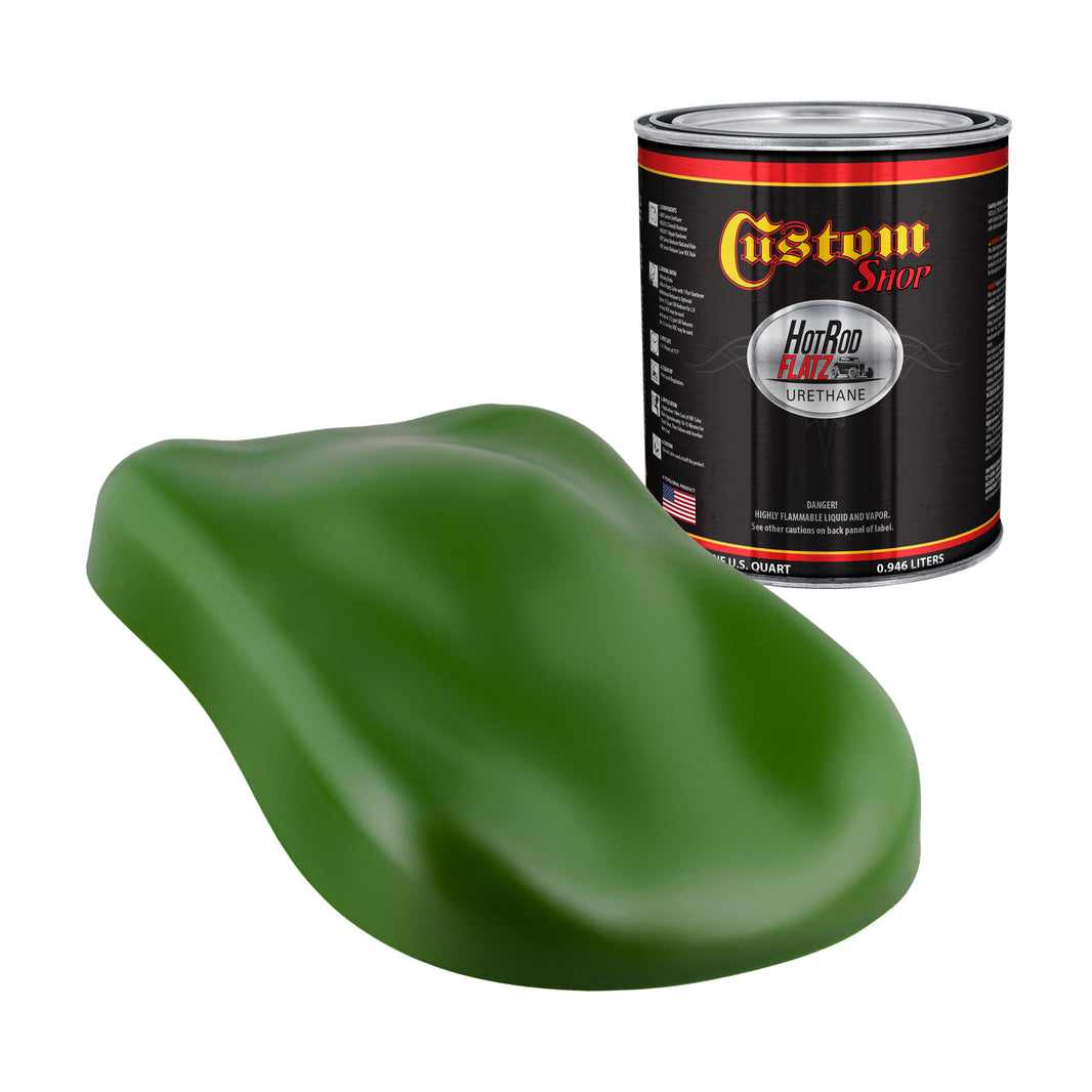 Deere Green - Hot Rod Flatz Flat Matte Satin Urethane Auto Paint - Paint Quart Only Coating, 4:1 Mix