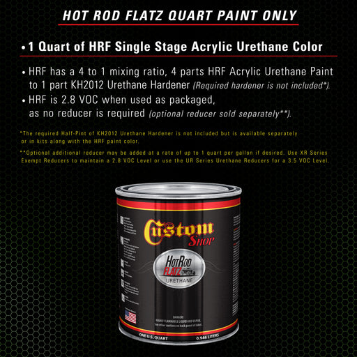Deere Green - Hot Rod Flatz Flat Matte Satin Urethane Auto Paint - Paint Quart Only - Professional Low Sheen Automotive, Car Truck Coating, 4:1 Mix Ratio