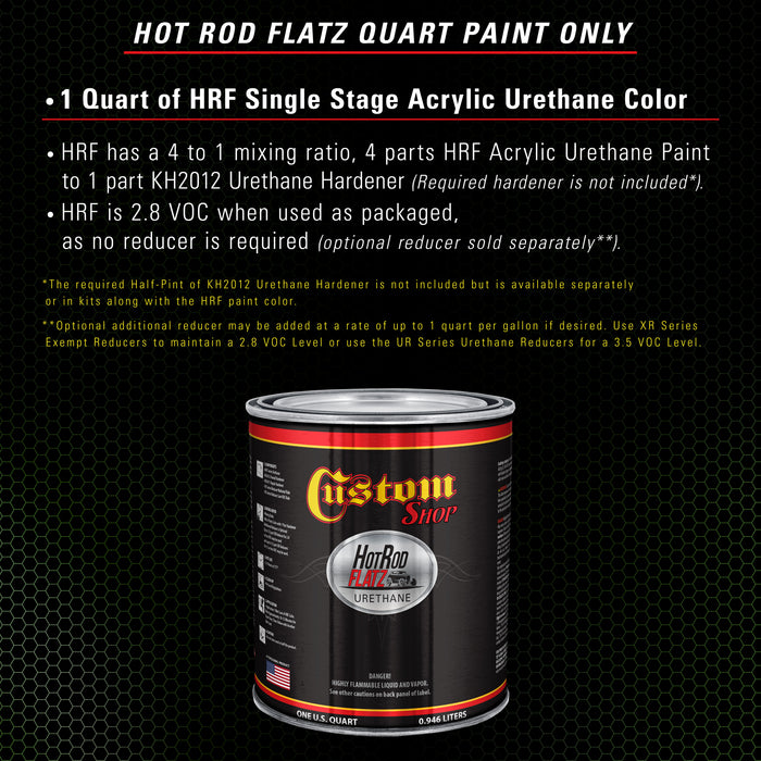Deere Green - Hot Rod Flatz Flat Matte Satin Urethane Auto Paint - Paint Quart Only - Professional Low Sheen Automotive, Car Truck Coating, 4:1 Mix Ratio