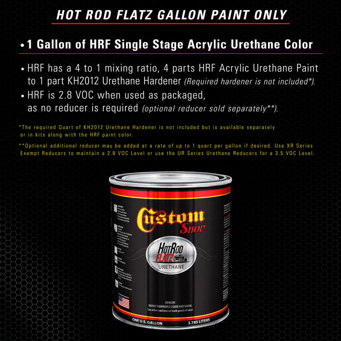 Rock Moss Green - Hot Rod Flatz Flat Matte Satin Urethane Auto Paint - Paint Gallon Only - Professional Low Sheen Automotive, Car Truck Coating, 4:1 Mix Ratio