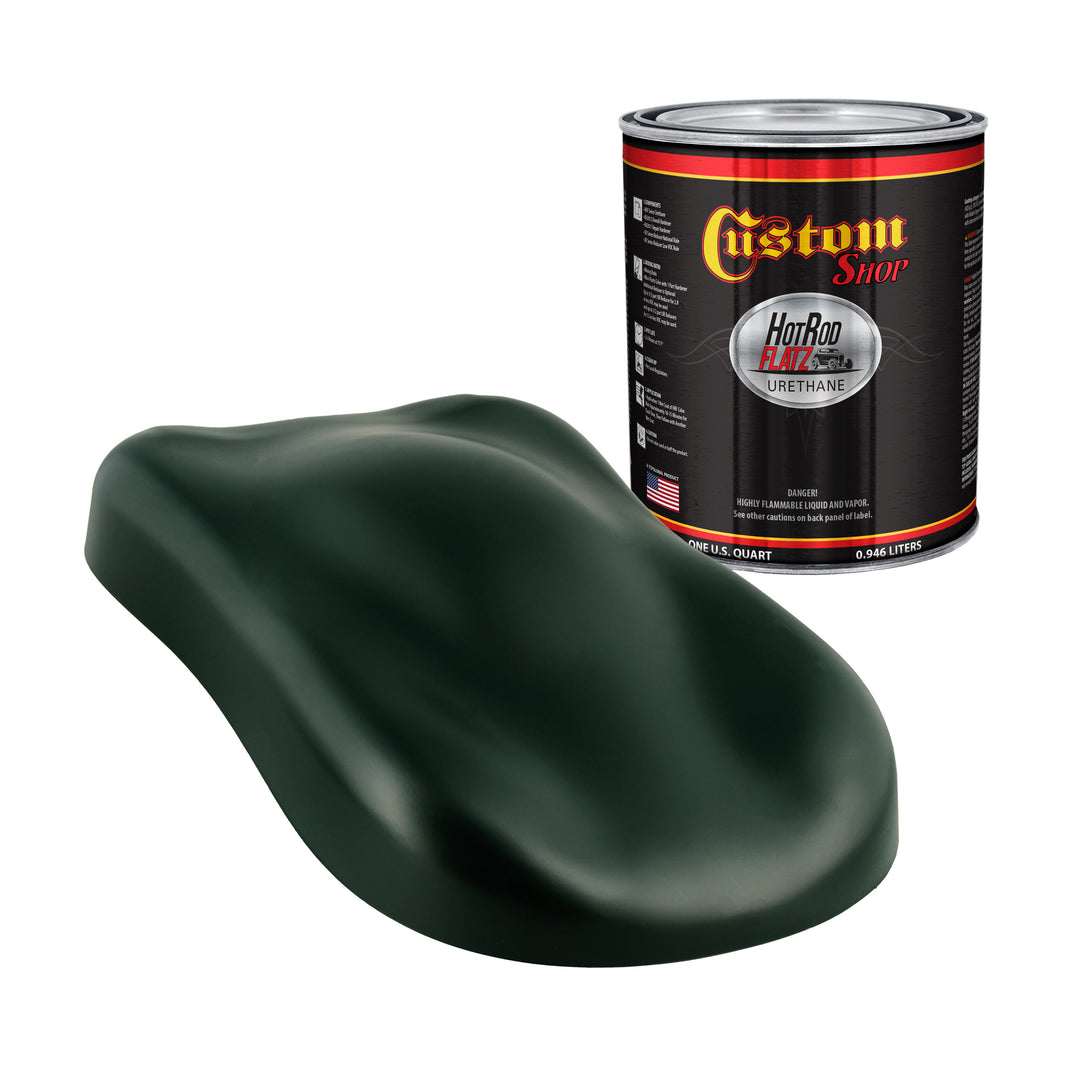 Rock Moss Green - Hot Rod Flatz Flat Matte Satin Urethane Auto Paint - Paint Quart Only Coating, 4:1