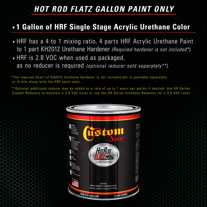 Emerald Green - Hot Rod Flatz Flat Matte Satin Urethane Auto Paint - Paint Gallon Only - Professional Low Sheen Automotive, Car Truck Coating, 4:1 Mix Ratio