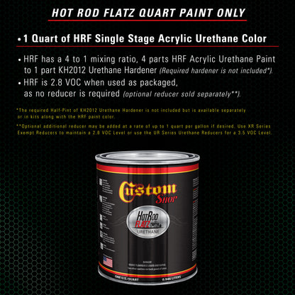Emerald Green - Hot Rod Flatz Flat Matte Satin Urethane Auto Paint - Paint Quart Only Coating, 4:1 Mix