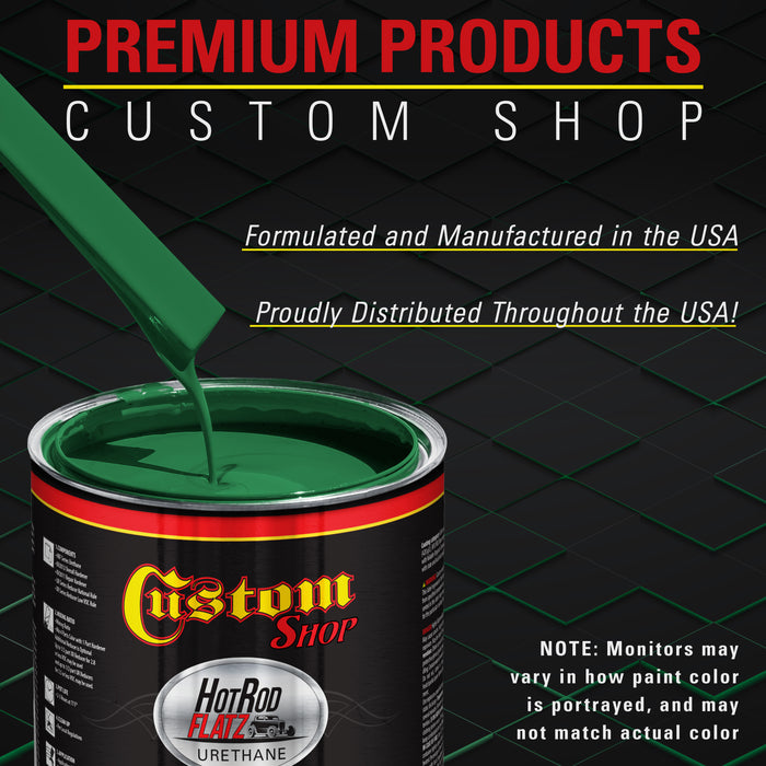 Emerald Green - Hot Rod Flatz Flat Matte Satin Urethane Auto Paint - Paint Quart Only - Professional Low Sheen Automotive, Car Truck Coating, 4:1 Mix Ratio