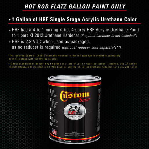 Woodland Green - Hot Rod Flatz Flat Matte Satin Urethane Auto Paint - Paint Gallon Only - Professional Low Sheen Automotive, Car Truck Coating, 4:1 Mix Ratio